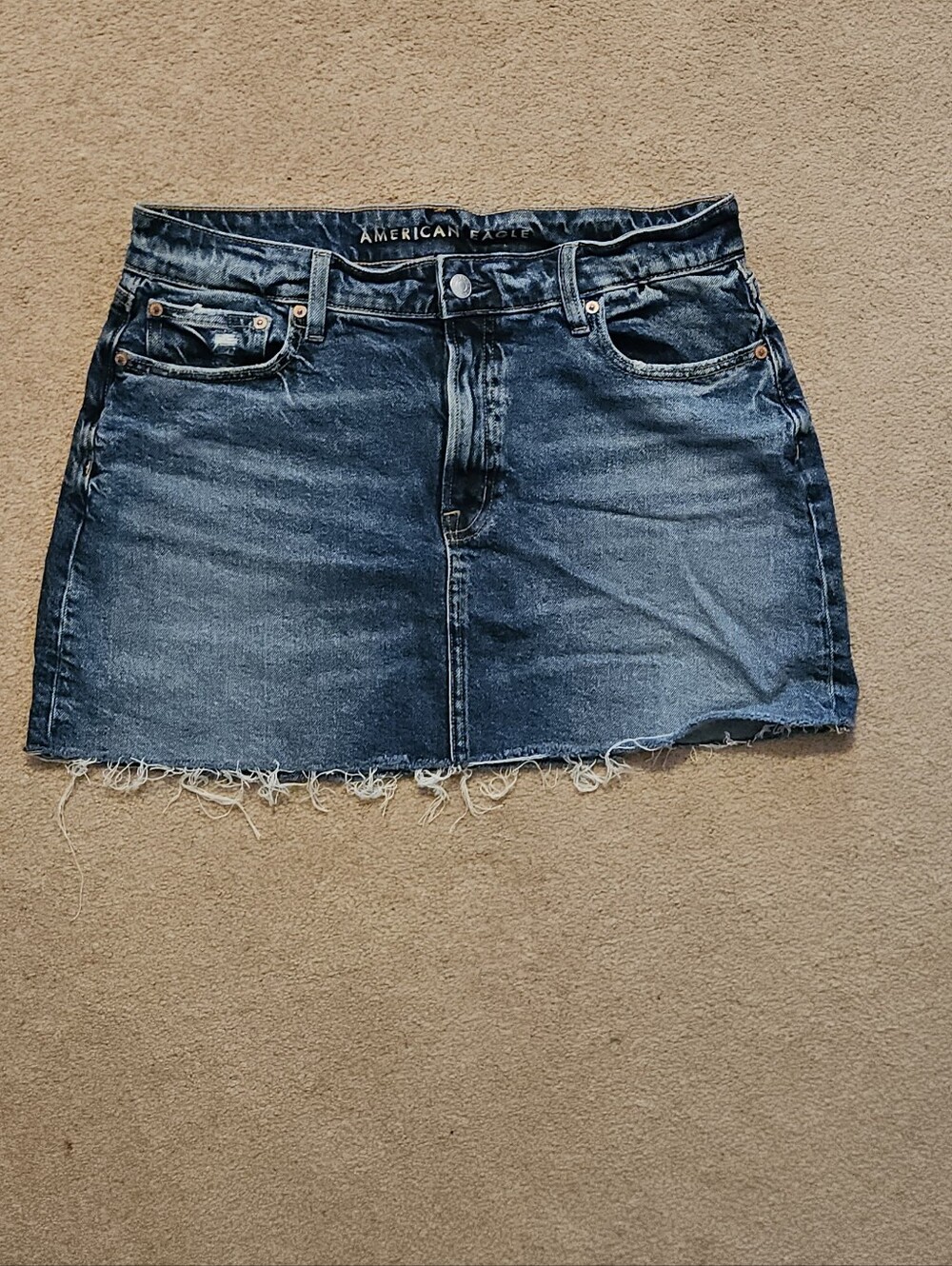American Eagle Outfitters Dark Blue Denim Mini Skirt